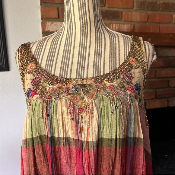 Sportmax Defile Plaid Beaded Sleeveless Mini Dress Sz 10 US - Picture 3 of 14